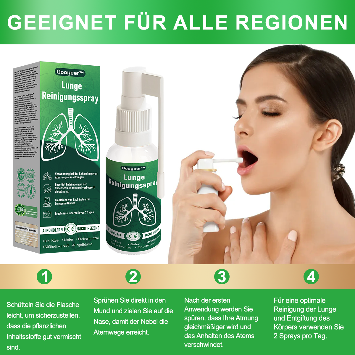 [✨Offizieller Markenshop✨]👨‍⚕️Gooyeer™ Lunge Reinigungs Spray (☘️Empfohlen von Lungenfachärzten☘️)