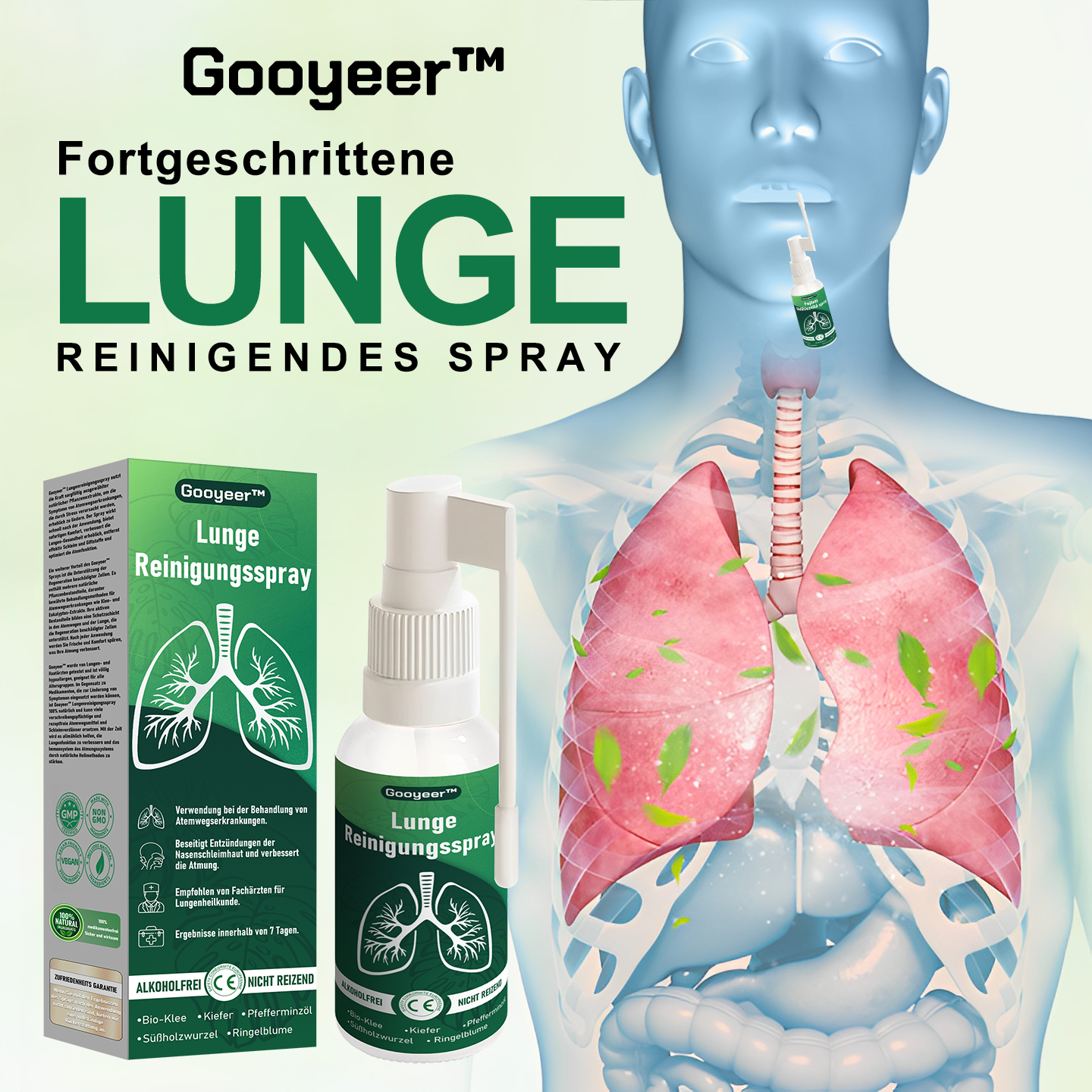 [✨Offizieller Markenshop✨]👨‍⚕️Gooyeer™ Lunge Reinigungs Spray (☘️Empfohlen von Lungenfachärzten☘️)